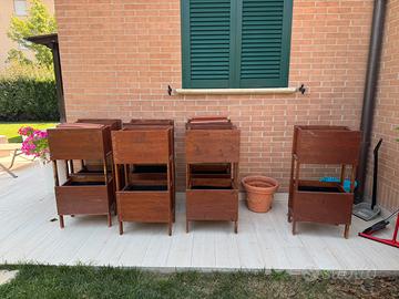 Fieriere in legno arrigianale per esterno