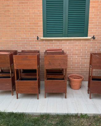 Fieriere in legno arrigianale per esterno