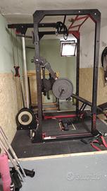 rack dechatlon multifunzione, con lat e panca jam