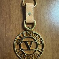 Portachiavi Valentino Garavani in pelle e metallo