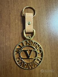 Portachiavi Valentino Garavani in pelle e metallo