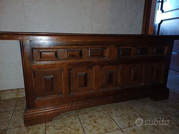 Cassapanca e Appendiabiti-cappelliera in legno