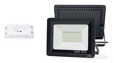 Faro Proiettore led 100 watt +smart switch relè