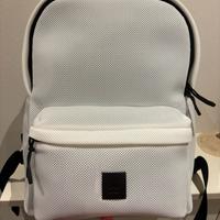 Zaino in tessuto sintetico bianco, unisex