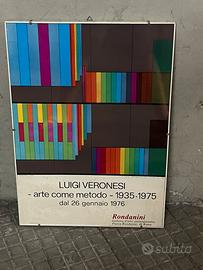 Luigi Veronesi - Manifesto originale mostra 1976