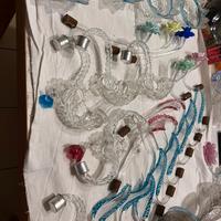 Lampadario vetro colorato