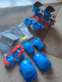 Pattini regolabili per bambini + set protezioni 