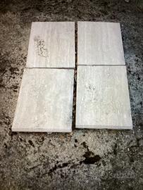 Stock lastre in travertino romano