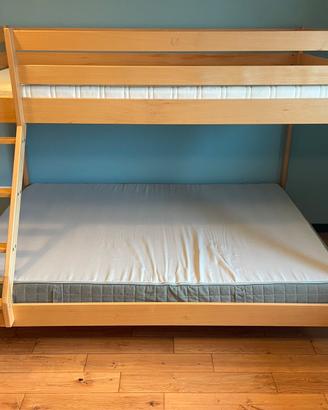 Letto a castello con materassi