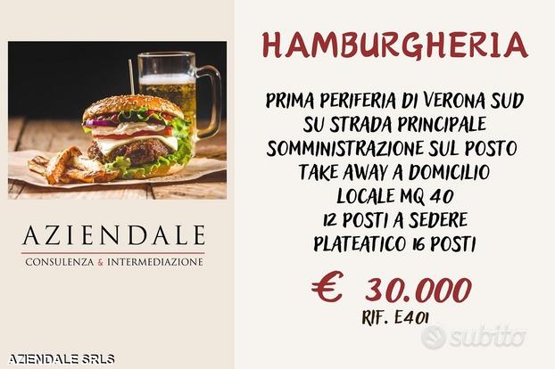 Aziendale - hamburgheria con posti a sedere