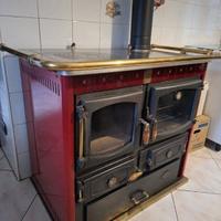 Stufa cucina a legno ceramica ottone ANSELMO COLA