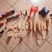 set treni e ferrovie in legno