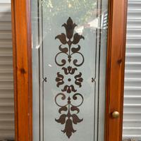 Pensile Vetrina Cucina del Tongo Decorato Fiori