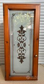 Pensile Vetrina Cucina del Tongo Decorato Fiori