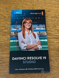 Davinci Resolve Studio nuovo sigillato mai usato