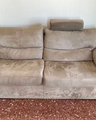 Divano 3 posti beige Poltrone e Sofa