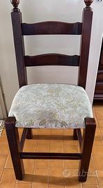 Set di 4 sedie in legno arte povera