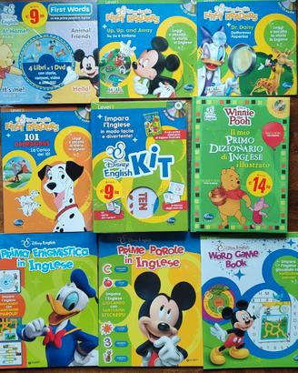 Libri bimbi Disney English 16 volumi CD DVD NUOVO