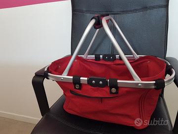 borsa porta spesa colore rosso in cordura 