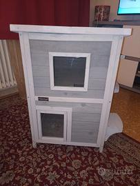 casetta x gatti in legno