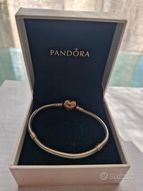 BRACCIALETTO PANDORA  CUORE ROSATO