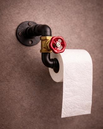 Porta carta igienica design industrial pipe