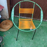 Sedia anni 60 plastica/metallo