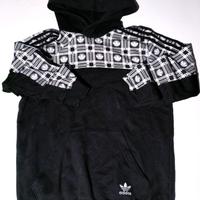 Felpa Adidas Nera Bianca XS Unisex Vintage Ottime