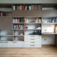 Arredo soggiorno/studio: libreria e mobile TV