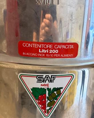 Fusto Contenitore Acciaio Inox 18/10
