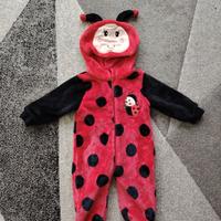 Costume Carnevale coccinella bimbo/a 1 anno