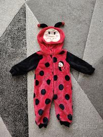 Costume Carnevale coccinella bimbo/a 1 anno