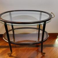 Carrello vintage anni 50 con vassoio