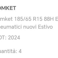 Pneumatici estivi 185/65 R15 88H