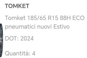 Pneumatici estivi 185/65 R15 88H