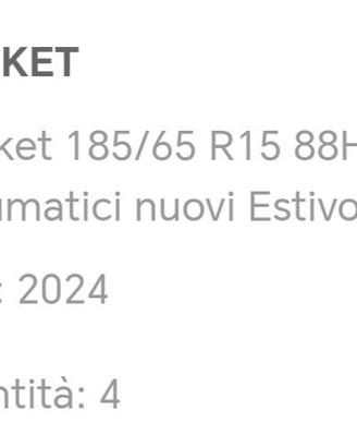 Pneumatici estivi 185/65 R15 88H