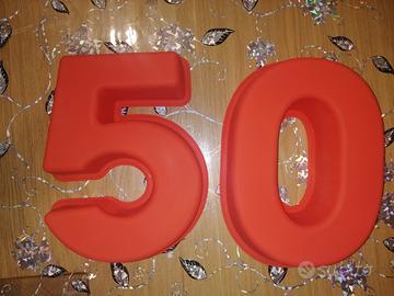 Stampi per torta in silicone numero 5 e 0