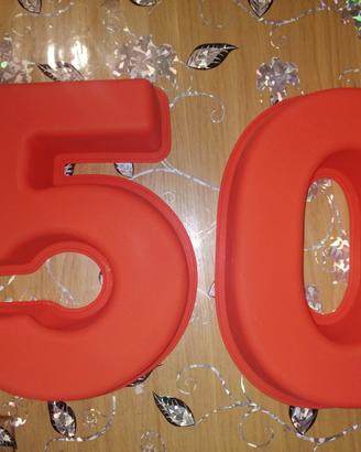 Stampi per torta in silicone numero 5 e 0