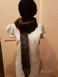 Sciarpa e cappello pelliccia visone vintage