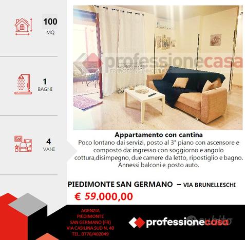 Appartamento 100 mq+cantina