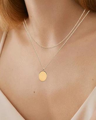 Collana girocollo a strati con ciondolo donna moda