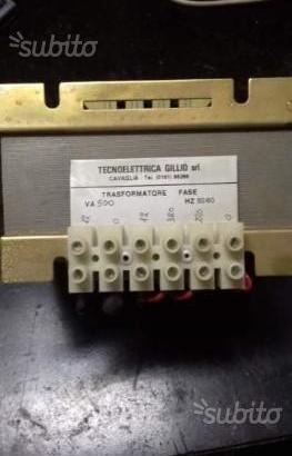 Trasformatore monofase 500 VA-220,380/12,24 v