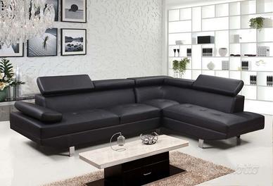 Divano angolare soggiorno in pelle vari colori