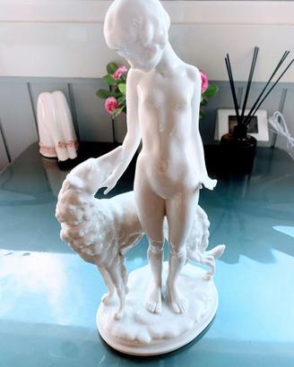 HUTSCHENREUTHER - Ragazza con Borzoi Levriero