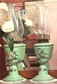 Lampade a petrolio ricamate