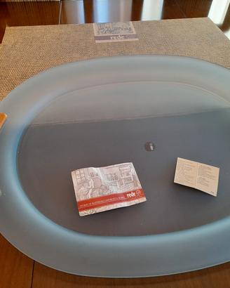 VASSOIO REDE GUZZINI IN LUCITE E LEGNO