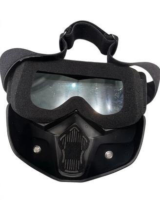 Madbike maschera da moto e motocross con occhiali