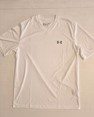 T-shirt Under Armour Tech V-Neck Bianco TG M
