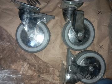 Ruota girevole a piastra con freno