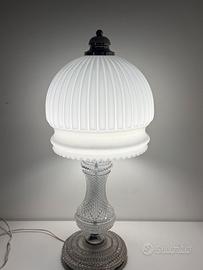 Lampada alta 60 cm in vetro opalino